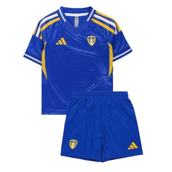 Billige Fotballdrakt Leeds United Replika Bortedraktsett Barn 2025-26 Kortermet (med bukser)